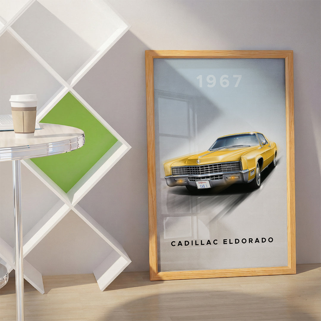 Yellow Sports Car Wall Art (SP42)