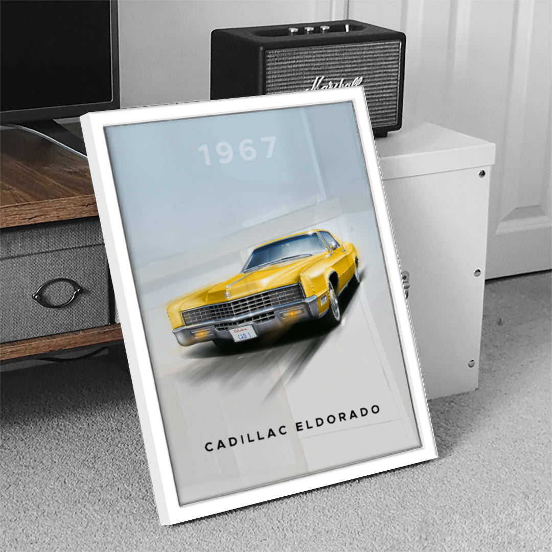 Yellow Sports Car Wall Art (SP42)