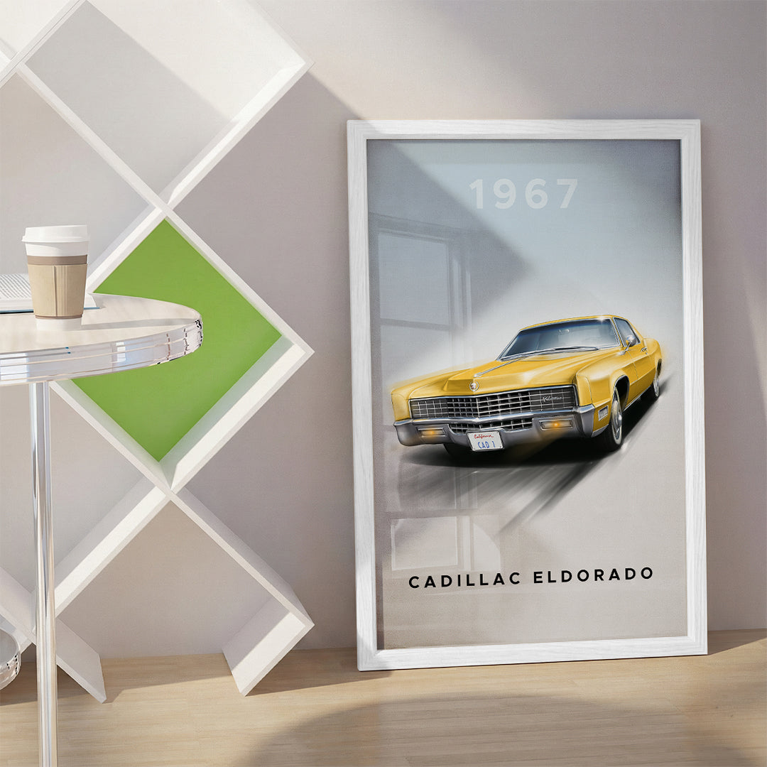Yellow Sports Car Wall Art (SP42)