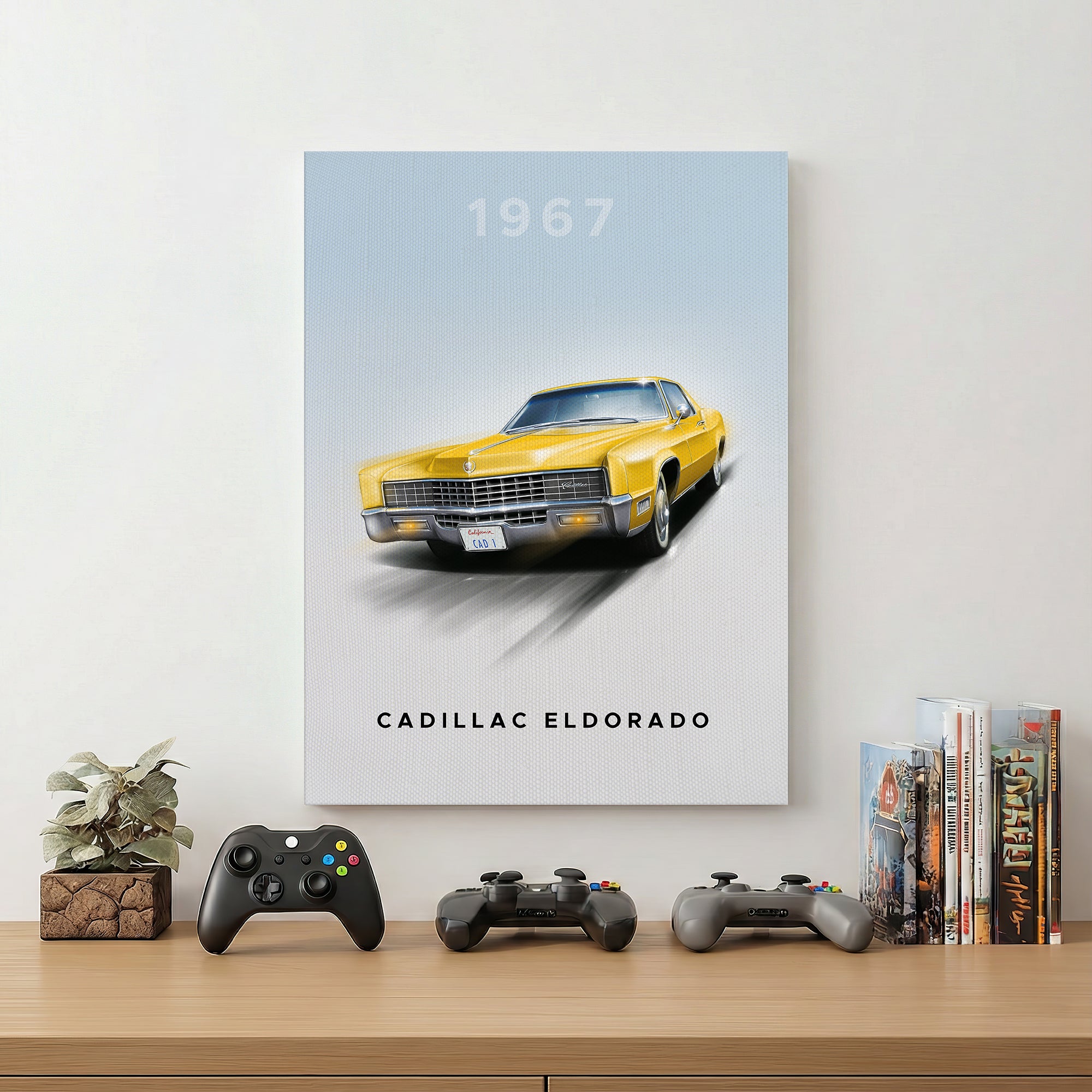 Yellow Sports Car Wall Art (SP42)