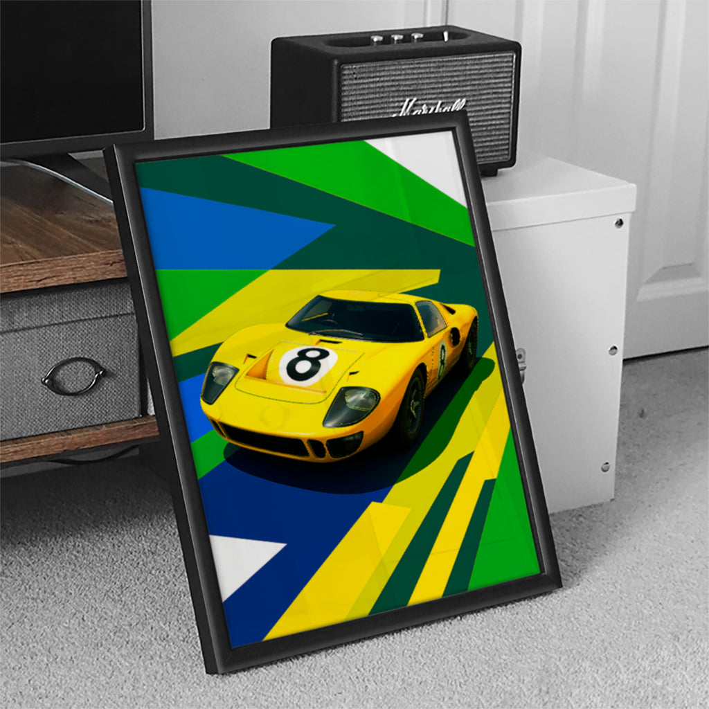 Yellow Car Wall Art (SP7)