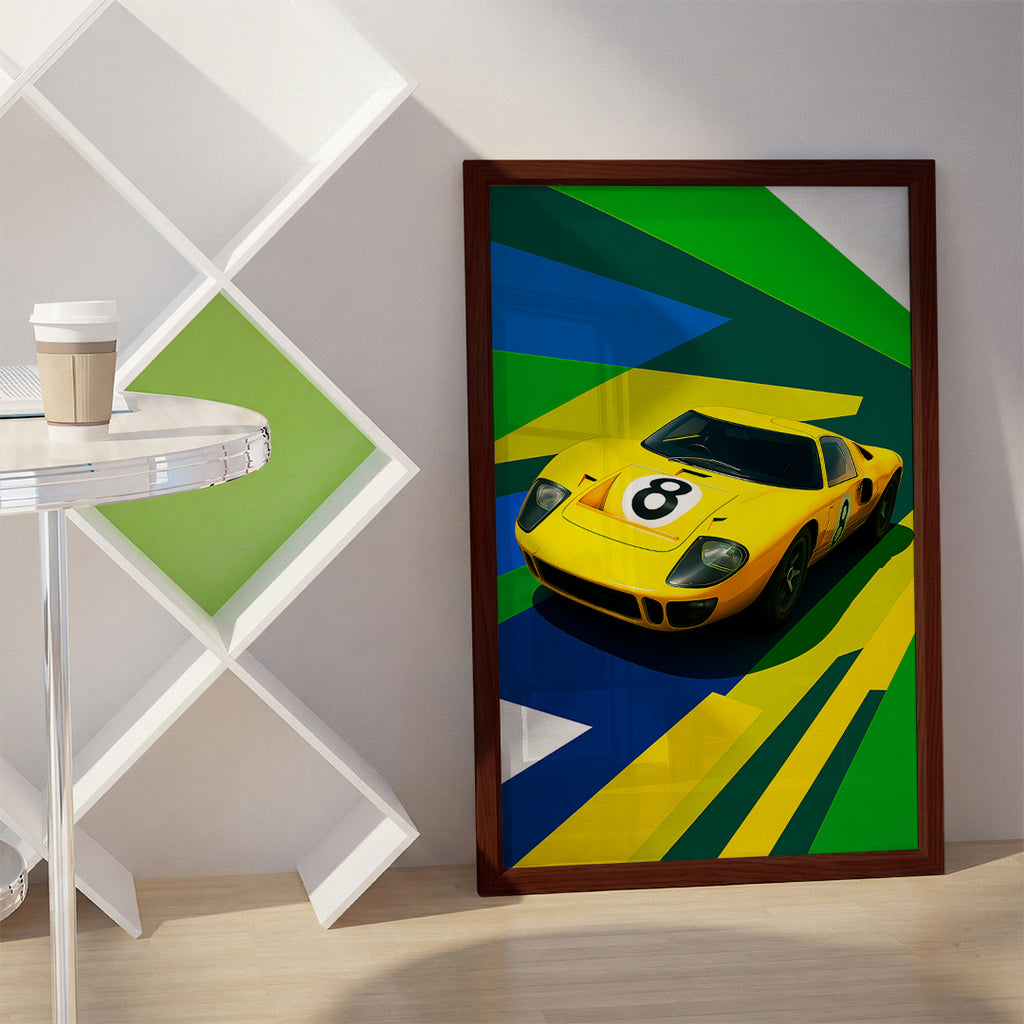 Yellow Car Wall Art (SP7)