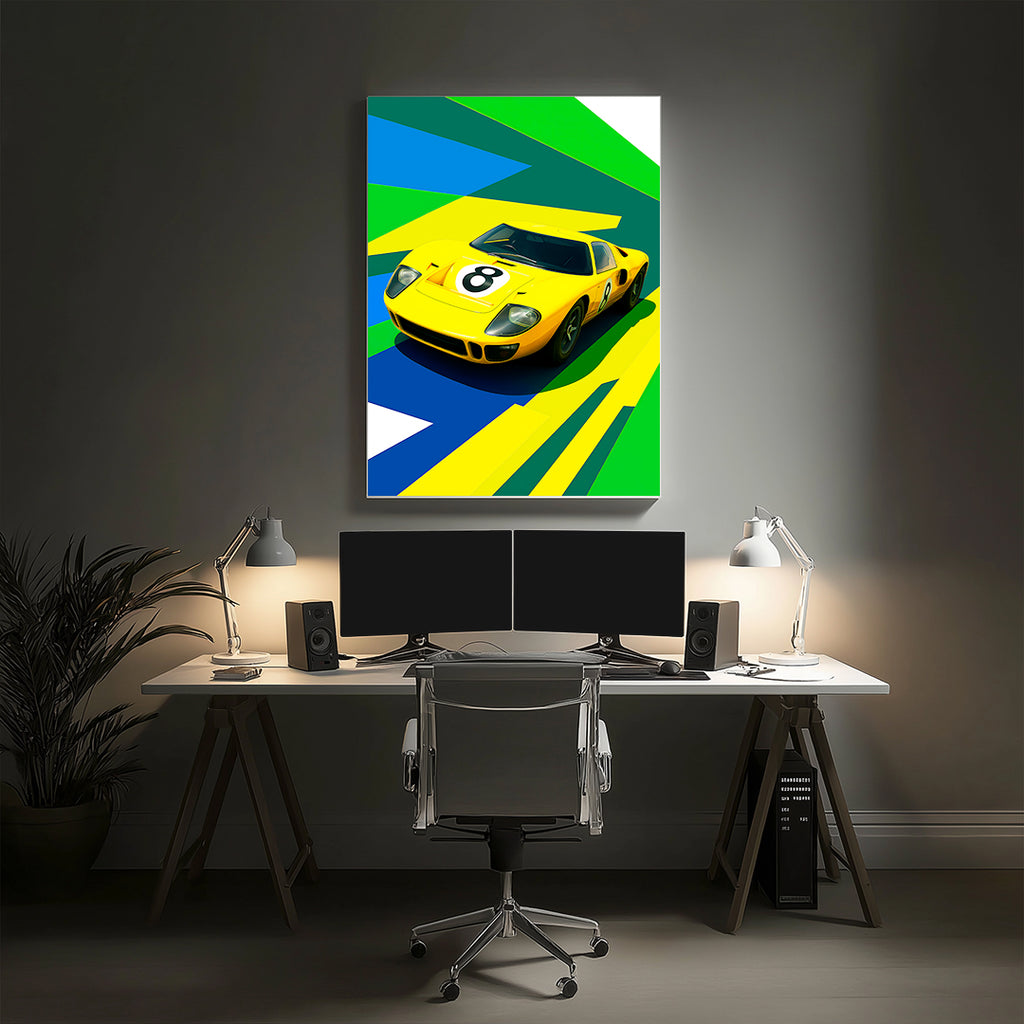 Yellow Car Wall Art (SP7)