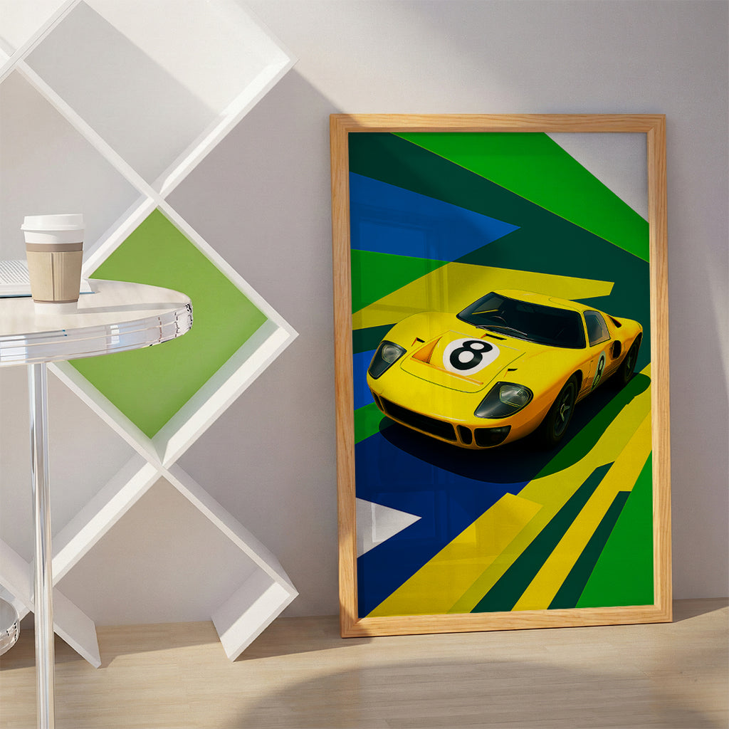 Yellow Car Wall Art (SP7)