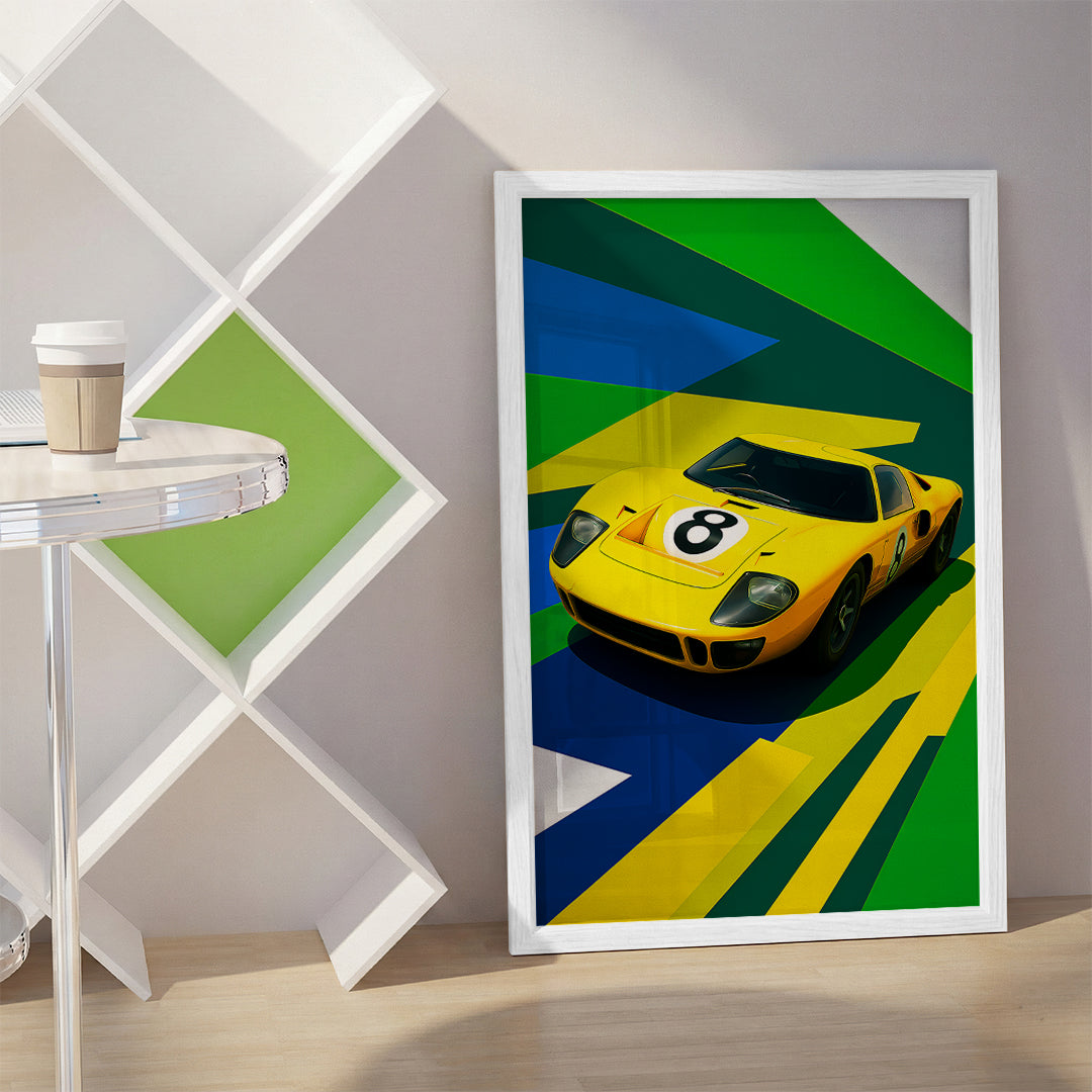 Yellow Car Wall Art (SP7)