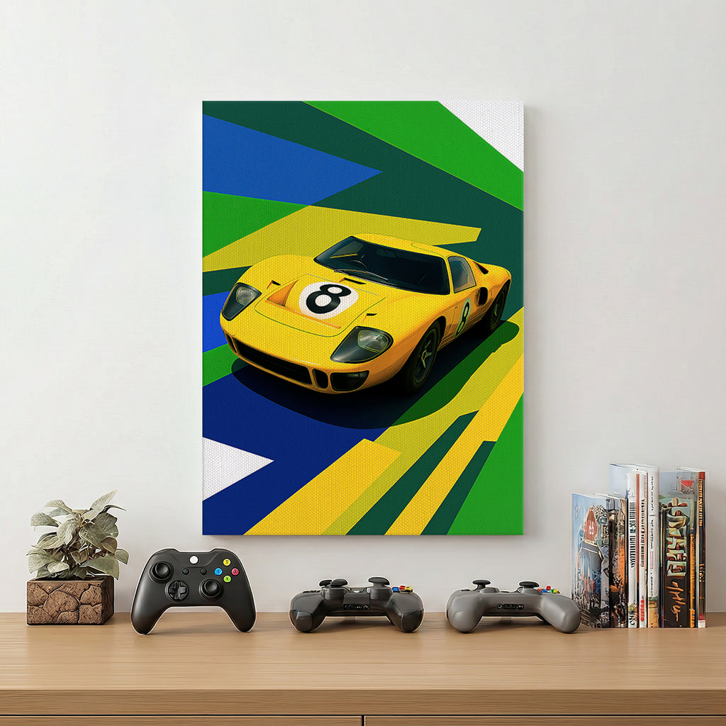 Yellow Car Wall Art (SP7)